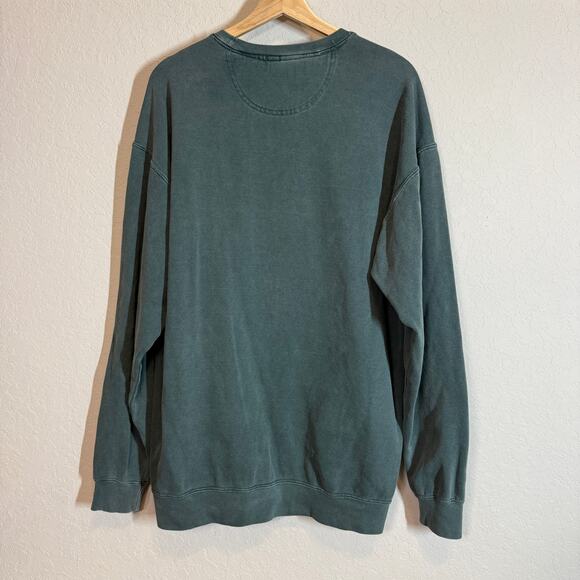 Women's Comfort Colors Dark Green Silver Prost Pullover Sweatshirt Sizze XL - Picture 8 of 10